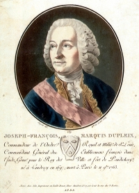 Портрет Joseph-Francois, Marquis Dupleix. 1789. Sergent, Antoine Louis Francois, Cernel, Marie de Blin. Цветная аквантина.