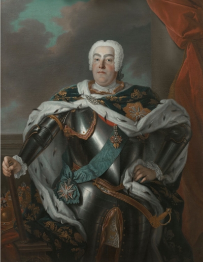 Портрет польского короля Августа III. Портрете ясно виден, сбоку орден Белого орла на орденской ленте.