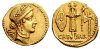 Золотая монета Гая Юлия Цезаря