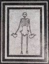Скелет – аллегория смерти – на римской мозаике