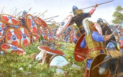 Германцы-готы в сражении с римлянами