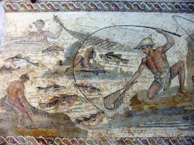 Ловля рыбы (римская мозаика)