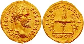 Монета императора Септимия Севера, взявшего Kтесифон