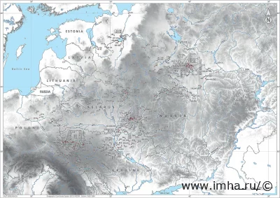 Карта мест находок пломб в Восточной Европе, составленная на основе топографической сводки П. Гайдукова. Авторы карты: А. Мусин и П. Загорский