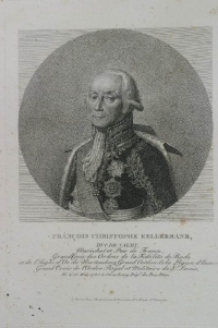 М-м Лозн (M-m Losnne) - рисовала в 1813 году, Линге [Эмери, Лефевр], Тереза Элеонор Ling?e [H?mery, Lef?vre], Th?r?se El?onore 1753 - после 1820) - гравировала Портрет Франсуа Кристофа Келлерманна, герцога Вальми, маршала и пэра Франции. 1813. Бумага, гравюра пунктиром, доска:22,8см х 15,2см; лист:25,8см х 18,5см. Париж. Государственный музей-заповедник