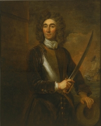 Портрет вице-адмирала Джона Бенбоу (John Benbow), 1653-1702. 1701. Kneller, Godfrey. Масло, холст. 1270 mm x 1015 mm; Рама: 1490 mm x 1510 mm x 120 mm. National Maritime Museum, Greenwich, London, Greenwich Hospital Collection