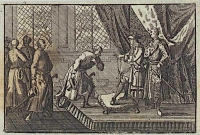 Гравюра, изображающая вручение орденов в Тыкотине по Августом II в 1705 году.