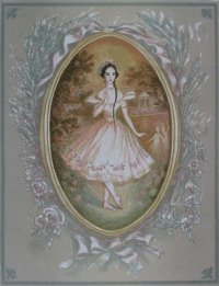 Графическая работа. Мария Данилова. из серии "Балерины". Большакова Ирина Ивановна. 1987 г., бумага, цветная автолитография, 35х27 49,5х43,5 см.