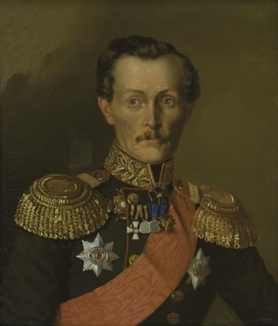 Портрет первого военного губернатора Иркутска и иркутского гражданского губернатора Карла Карловича (Бургартовича) Венцеля. Игорев (Игирев), Лев Степанович. 1858, Россия. Холст, масло, 64х50 см. ГБУК Иркутский областной художественный музей им. В.П. Сукачева