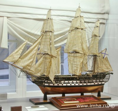 И. Е. Егоров Модель 74-пушечного корабля «Ингерманланд» 1840-е ЦВММ