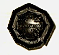 Миниатюрный крест Партизан-Чернецовцев на розетке (увеличен в 1.5 раза)