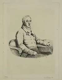 Портрет Михаила Ивановича Донаурова, гравюра. Неизвестный гравер. Россия, 1810-е. Бумага, офорт, 252х181. 230х160 мм. ФГБУК "Государственный музей изобразительных искусств имени А.С. Пушкина"