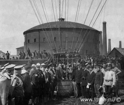 1909 г.. Запуск воздушного шара «Генерал Ванновский». Петербург