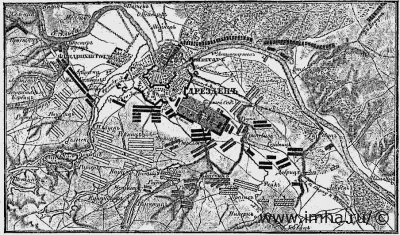 Карта укреплений г. Дрездена