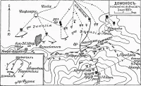 Схема сражения при Домокос
