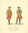 Музыкант и тамбурмажор лейб-гвардии Измайловского полка в повседневной форме образца 1773 года. Шифляр, Самойло Петрович (1786-1840). Россия, 1830-е гг. Бумага, акварель, 32,7х24,5 см. Акварели с изображениями форм лейб-гвардии Измайловского полка. ГЭ
