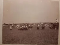 Альбом с фотографиями. Лейб-Гвардии Егерский полк на маневрах. Лагерный сбор. 1900 г. Желатино-серебряный отпечаток, 9х12 см; 12х15 см. ГИМ