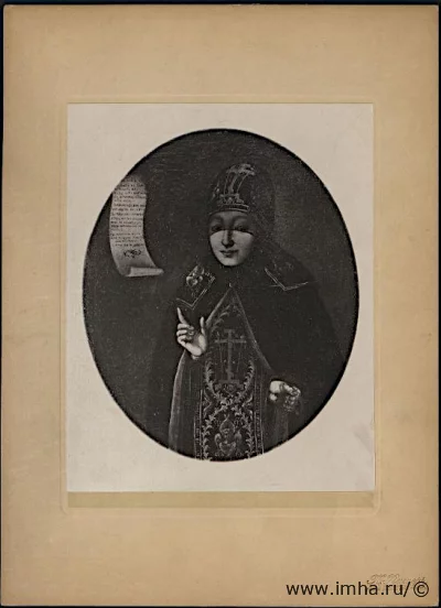 Нектария (в миру Долгорукова Наталья Борисовна., ур. Шереметева). Фишер К.А. (фотограф, владелец ателье) 1859-после 1923. Российская империя, Москва, 1900-е гг. Картон, желатино-серебряный отпечаток, фотография, 23х18,2 см; 35,8х26 см. ГИМ