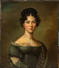 Портрет княжны Екатерины Дмитриевны Голицыной, в замужестве Долгоруковой. Смирновский Иван. 1822 г. Холст, масло, 67х56 см. ГИМ