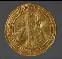 Монета наградная царя Алексея Михайловича (1645-1676). Золотой в 2 угорских. Московский монетный двор. 1645 - 1676 гг.