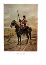 Dragoner 1725. Австрийский драгун в 1725 году.