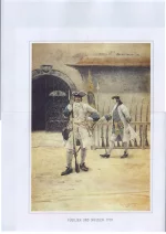Füsilier und Offizier 1710. Австрийские фузилер и офицер в 1710 году.