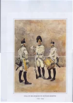 Spielleute und Grenadier der deutschen Infanterie 1769-1798. Флейщик, барабанщик и гренадер немецких пехотных полков австрийской армии. 1769-1798 гг.