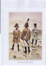 Artillerie und Fuhrwesen 1809. Австрийские артиллеристы и артиллерийский обозный в 1809 г.