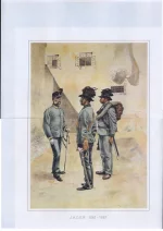 Jäger 1861—1867. Офицер и нижний чин австрийских егерей в 1861-1867 гг.
