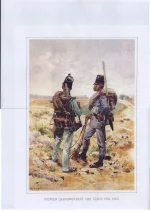 Pionier (Handwerker) und Genie 1852—1860. Пионер (артиллерийская прислуга) и артиллерийский сапер. Австрийская армия в 1852-1860 г.