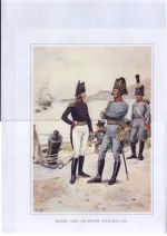 Marine-Genie und Marine-Artillerie 1820. Морские офицеры: инженер и артиллерист в 1820 г.