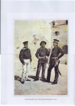 Steuermann, Pilot und Quartiermeister 1856. Штурман, рулевой и квартирмейсткр в 1856 году.