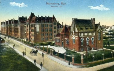 Казарма Тевтонского (Немецкого) ордена152-го пехотного полка в МАриенбурге (ныне - Мальборк, Польша)