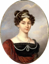 Портрет царевны Анны Петровны, супруги Карла Фридриха Гольштейн-Готторпского, герцогини Голштинская (1708-1728), дочери императора Петра I. Неизвестный художник пер. пол. ХIХ в. Россия, первая половина XIX в. Холст, масло, 83,5х70 см. ГЭ