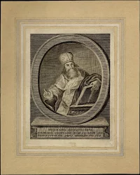 Феофан Прокопович. вторая треть XVIII в. Бумага, гравюра резцом, 22,8х17,3 см; 33,5х27 см. ГИМ