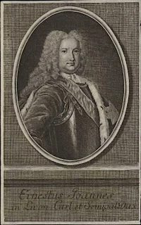 Портрет Бирона Эрнста Иоганна. Вторая половина XVIII в. Бумага, гравюра резцом, 15х9,3 см. ГИМ