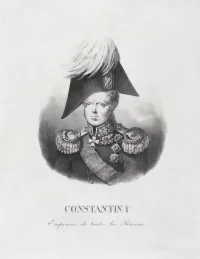 Портрет великого князя Константина Павловича. Беггров, Карл Петрович. 1799-1875 гг. Россия, 1825 г. Литография, 29,0x25,7 см; 58,0x46,4 см. ГЭ