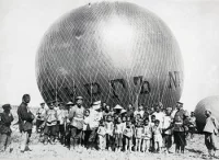 Воздушный шар 1-го Восточно-Сибирского Полевого Воздухоплавательного батальона - «Санкт-Петербург». Порт-Артур, форт №6,1904 г.