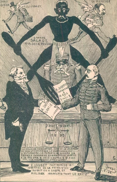 Президент Э. Лубе снимает показания Дрейфуса. 1899 г. Бумага, 14 х 9 см. Государственный музей истории Санкт-Петербурга