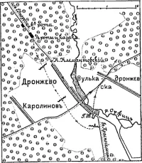 Схема сражения при Дронжево, 27 февраля 1863 г.