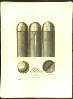 Прилбица. Рис. акад. Федора Солнцев (1846-1853). Древности Российского государства. Москва, 1846-1853. Бумага, хромолитография, 53х38,7 см. ГИМ
