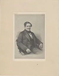 Пимен Николаевич Арапов - летописец русского театра. Конец XIX в. Бумага, картон, фототипия, 11,3х7,7 (17,5х13,5) см. Музейное объединение "Музей Москвы