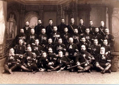 Фельдфебеля лейб-гвардии Преображенского полка при сдаче полка Великим Князем Сергеем Александровичем. 1887.