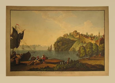 Крепость Рущук. Турция, XIX в. Картон, акварель, 45,2х66,5 см. ГЭ