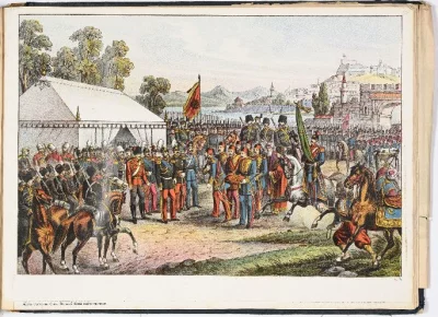 Литография. Сдача турецкой крепости Рущука 20 февраля 1878 г. ВИМАИВиВС