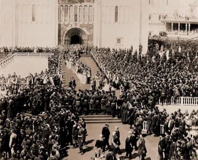 26 мая 1896 года коронация Николая II. Миропомазание на царство в Успенском соборе