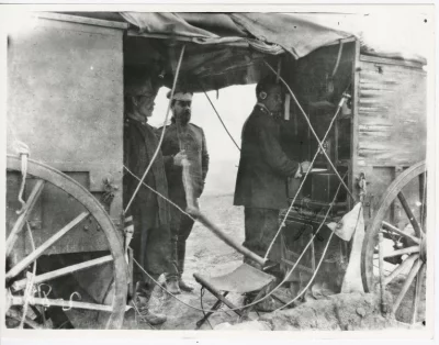 Беспроволочный телеграф, действующий между штабом главнокомандующего и штабом командующего 1-ой Маньчжурской Армией. Русско-японская война, 1904-1905 гг.