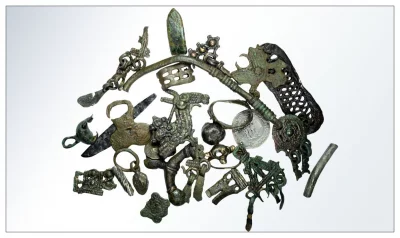 Могильник Шелебово. Украшения из пахотного слоя