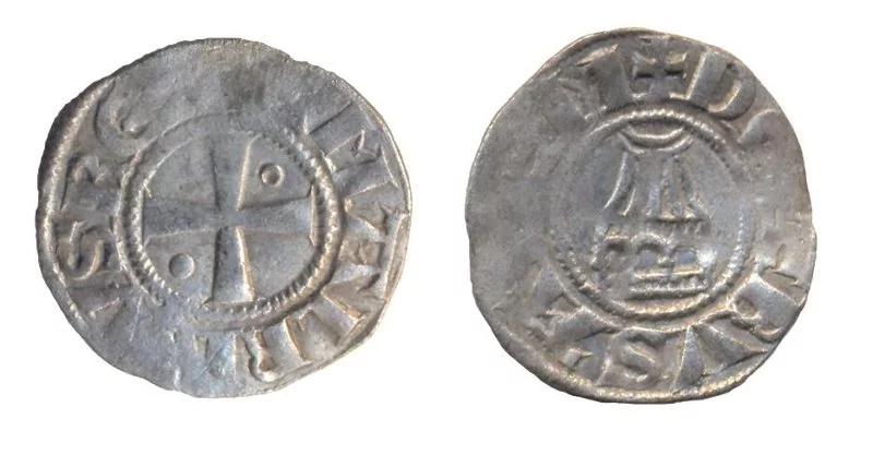 Монета. Государства крестоносцев. Иерусалимское королевство. Амори Анжуйский (1163-1174), денье