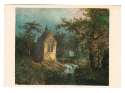 Вечер в Минской губернии. 1854 г. Открытка. Атрыганьев Николай Алексеевич. Химкинская картинная галерея им. С.Н. Горшина